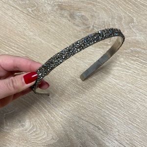 Silver toned metal embellished headband